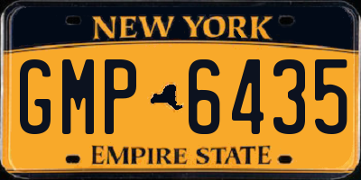 NY license plate GMP6435