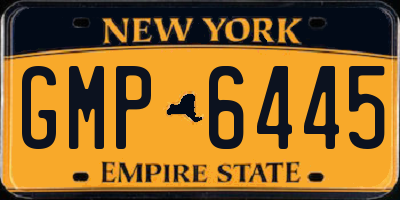 NY license plate GMP6445