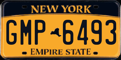NY license plate GMP6493