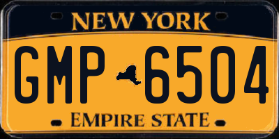 NY license plate GMP6504