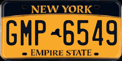 NY license plate GMP6549