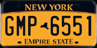 NY license plate GMP6551