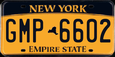 NY license plate GMP6602