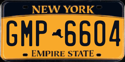 NY license plate GMP6604
