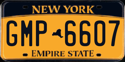 NY license plate GMP6607