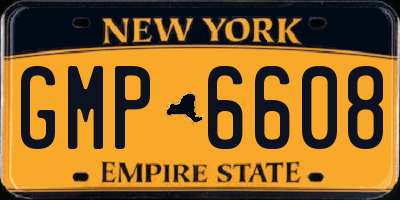 NY license plate GMP6608