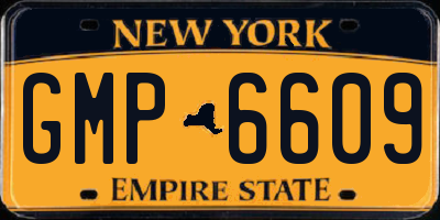 NY license plate GMP6609