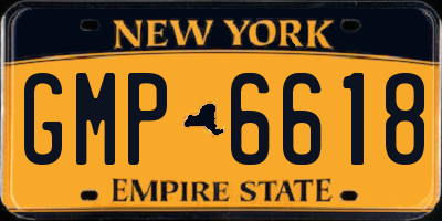 NY license plate GMP6618