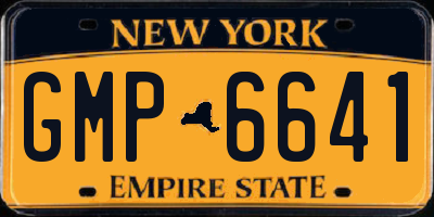 NY license plate GMP6641
