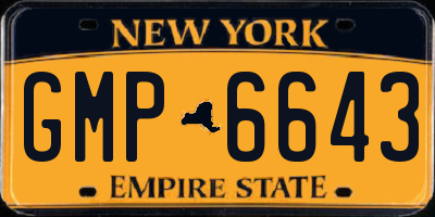NY license plate GMP6643
