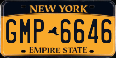 NY license plate GMP6646