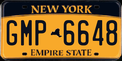 NY license plate GMP6648