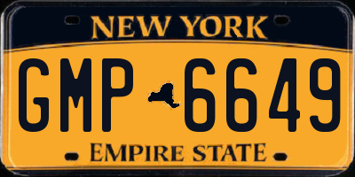 NY license plate GMP6649