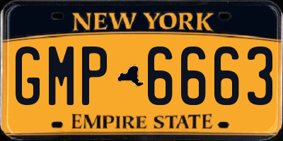 NY license plate GMP6663
