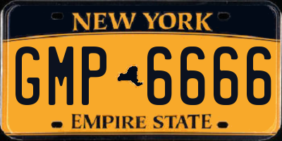NY license plate GMP6666