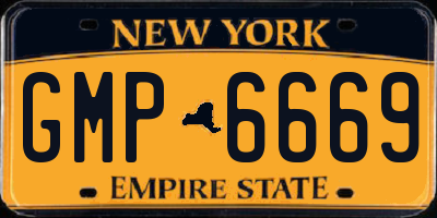 NY license plate GMP6669