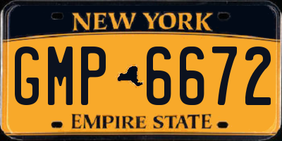 NY license plate GMP6672