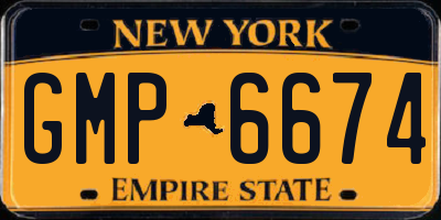 NY license plate GMP6674
