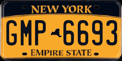 NY license plate GMP6693