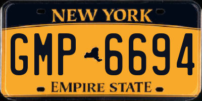 NY license plate GMP6694