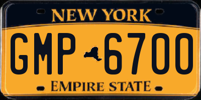 NY license plate GMP6700