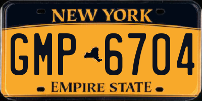 NY license plate GMP6704