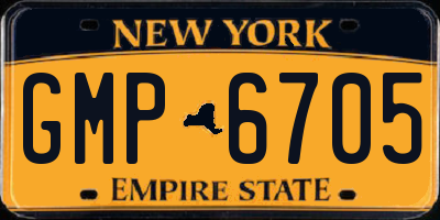 NY license plate GMP6705