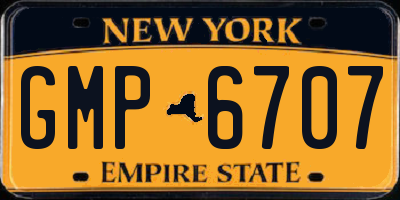 NY license plate GMP6707