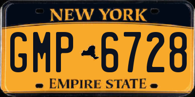 NY license plate GMP6728