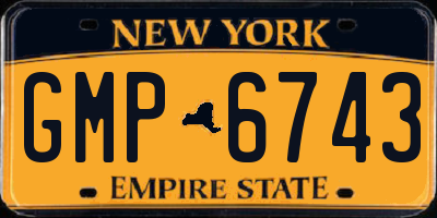 NY license plate GMP6743