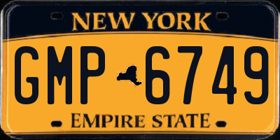 NY license plate GMP6749
