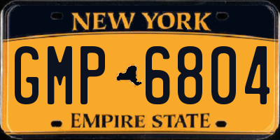 NY license plate GMP6804