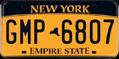 NY license plate GMP6807