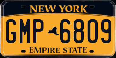 NY license plate GMP6809