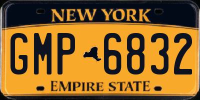 NY license plate GMP6832