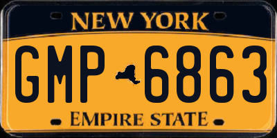 NY license plate GMP6863