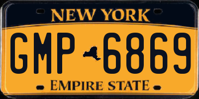 NY license plate GMP6869