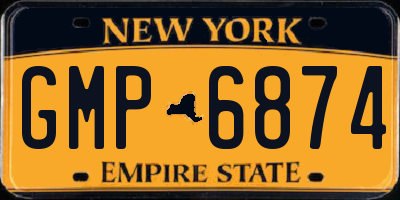 NY license plate GMP6874