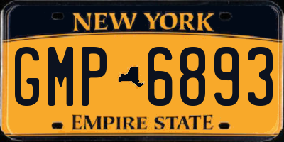 NY license plate GMP6893