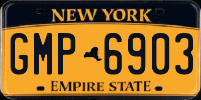 NY license plate GMP6903