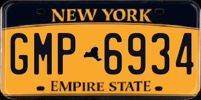 NY license plate GMP6934