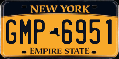 NY license plate GMP6951