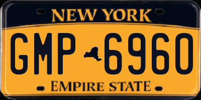 NY license plate GMP6960