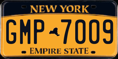 NY license plate GMP7009