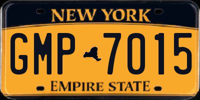 NY license plate GMP7015