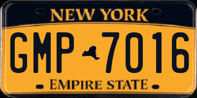 NY license plate GMP7016