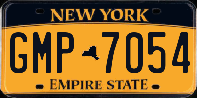 NY license plate GMP7054
