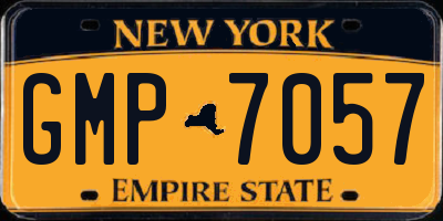 NY license plate GMP7057
