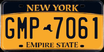 NY license plate GMP7061