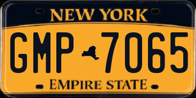 NY license plate GMP7065